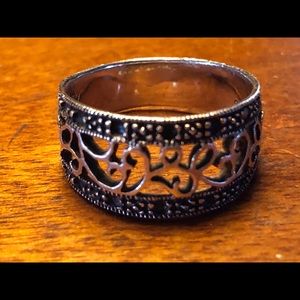 Silver Filigree Ring - Size 7